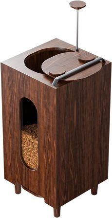 Автоматичний годівниця для котів та собак QLS, 20л, з мискою, 60 x 30 x 30 см, коричнева