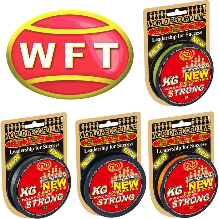 WFT 0.22mm 32kg Strong Chartreuse - 300m Braided Fishing Line, Braid Line, Predator Fishing Line