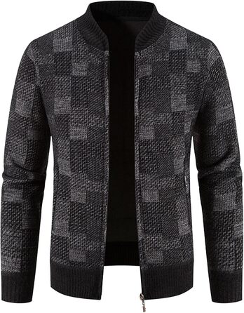 Чоловіча флісова куртка з кишенями, кардиган на блискавці, светр-куртка без капюшона, тепла зимова куртка, сірий колір