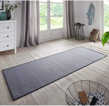 Килимок Bouclé Läufer – Антиковзаючий килимок для кухні, ванної, вітальні, прихожої – 67x200 см (Сірий)