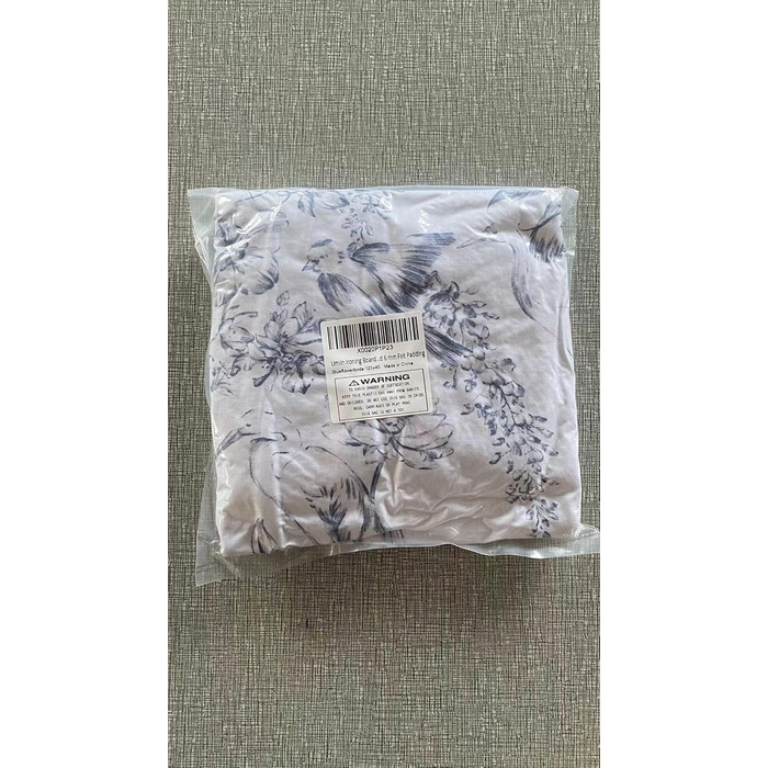 Чохол для прасувальної дошки Umiin, 115 x 35 см, бавовняний верх, 6 мм повстяна підкладка, принт 'Квіти та птахи'