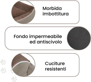 Лежанка для собак та котів Sogni E Capricci NUVOLA, сіра, 62x50x17 см