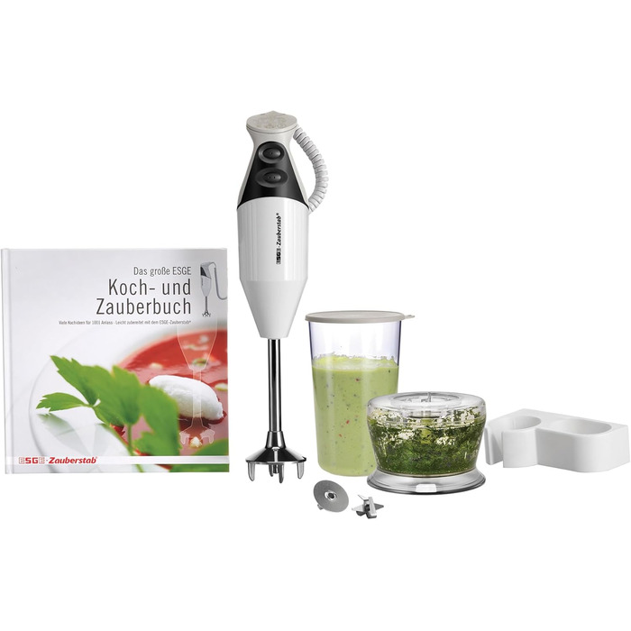 Блендер заглибний ESGE Gourmet M 160 G, білий, з аксесуарами, до 15000 об/хв, 90610 Single