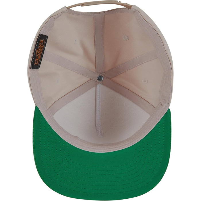 Кепка бейсболка Flexfit Unisex Classic 5 Panel Snapback, універсальний розмір, бежево-зелена