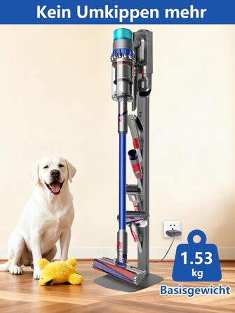Настінна кріплення для пилососа Dyson (Gen5, V15, V12, V11, V10, V8, V7, V6) з вуглецевої сталі, сірий