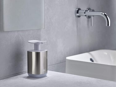 Настільний дозатор для мила Joseph Joseph, 350 мл, білий/сірий
