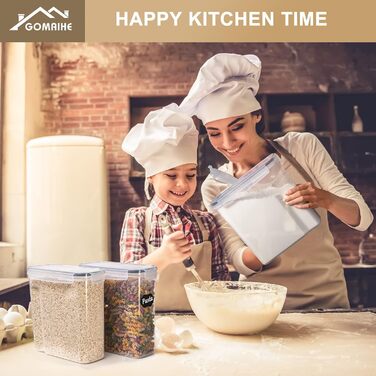 Набір контейнерів для зберігання GoMaihe, 2.5л * 6 шт. - герметичні, для продуктів, кухня, органайзер