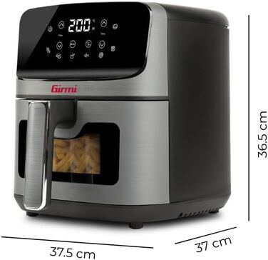 Фритюрниця електрична Girmi Ecofrit Lite 4.2л, 1400 Вт, цифрова панель, 8 програм, сіра