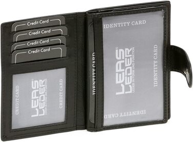 Шкіряний картхолдер LEAS для кредитних карток з RFID-захистом, чорний, серія Card-Collection