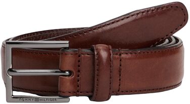 Шкіряний чоловічий ремінь Tommy Hilfiger Hudson 3.0 AM0AM13760, коричневий (Coffee Bean)