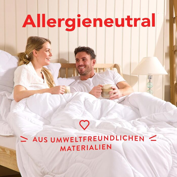 Ковдра John Cotton New Way 200x220 - інноваційна дихаюча ковдра для алергіків | Сертифікована Oeko-Test | Ідеальна для весни та осені | Тепла зимова ковдра 200x200 см