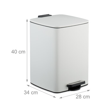 Relaxdays Kitchen Trash Can 20 Liter with Trash Bags