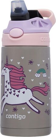 Contigo Kinder Trinkflasche Easy Clean Autospout with Straw, BPA-free durable water bottle, 100% leak-proof, easy to clean, ideal for daycare, kindergarten, school and sports, 420 ml