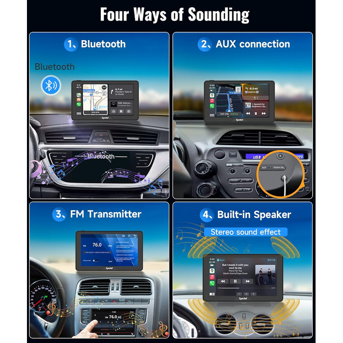 Безпровідний CarPlay і Android Auto Spedal CL786, 7