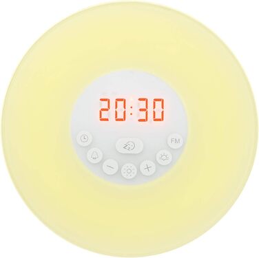 auvisio Light Alarm Clock: Wake-up Light Radio Alarm Clock w. Sunrise Simulation, Nature Sounds (Alarm Clock with Light and Nature Sounds, Wake Up Light, Gift Ideas)