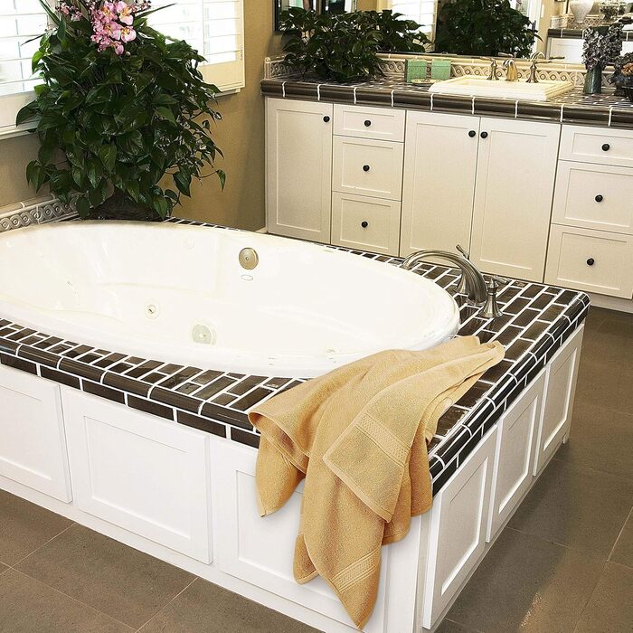 Набір з 4 преміум рушників для ванної Utopia Towels, 68x137 см, 100% бавовна, 600 г/м², швидковисихаючі та дуже вбираючі, для щоденного використання, бежеві