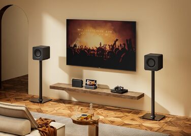 Підставка для колонок HALTERUNGSPROFI LSTSL4-B: металева, для сателітної акустики, пара (2 шт.), до 25 кг