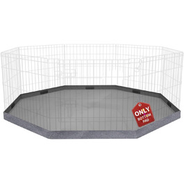 Килимок-підстилка для вольєру для собак PETIME, водовідштовхувальний, захист підлоги для дому та вулиці, сумісний з вольєрами шириною 61 см з 8 панелей