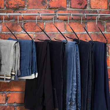 Relaxdays Set of black trousers hangers, non-slip
