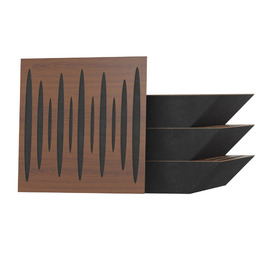 Набір акустичних басових пасток для кутів PULSE-100mm (4 шт), 50x50x10 см, колір горіх — звукопоглинаючі панелі для студії звукозапису