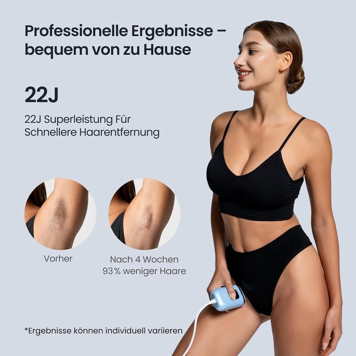 Прилад для епіляції IPL 22J, 78W, з охолодженням сапфіром, для дому, для обличчя, бікіні, пахв, блакитний