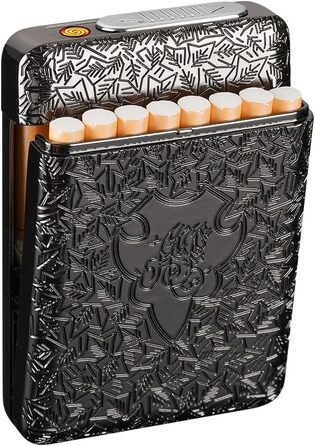 Електронне висувне попільничка з запальничкою для сигарет King Size (16 шт., чорний)