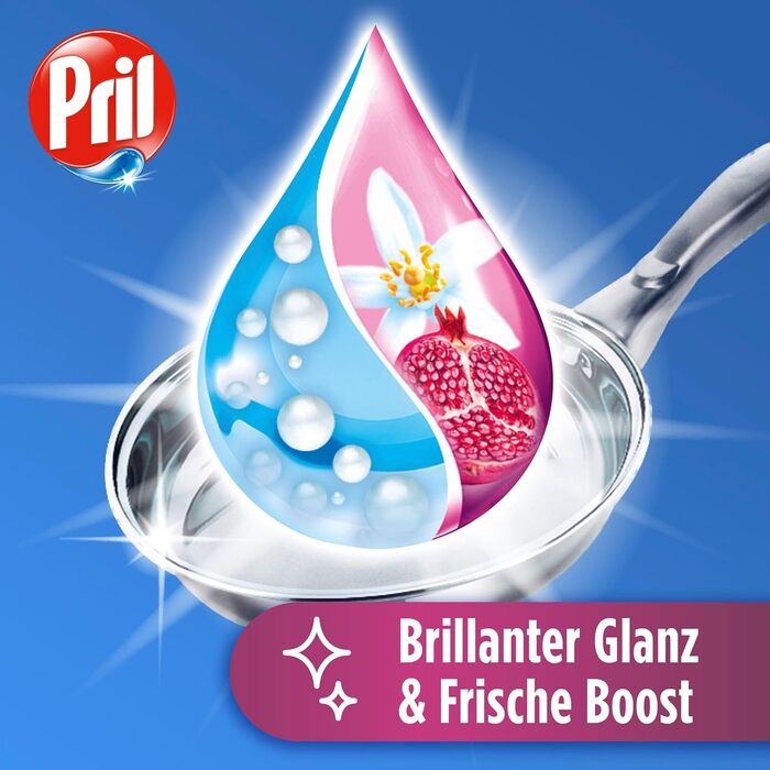 Засіб для миття посуду Pril Kraft Gel Power & Perlen, висока жиророзчинна здатність, 450 мл (набір 4 шт)