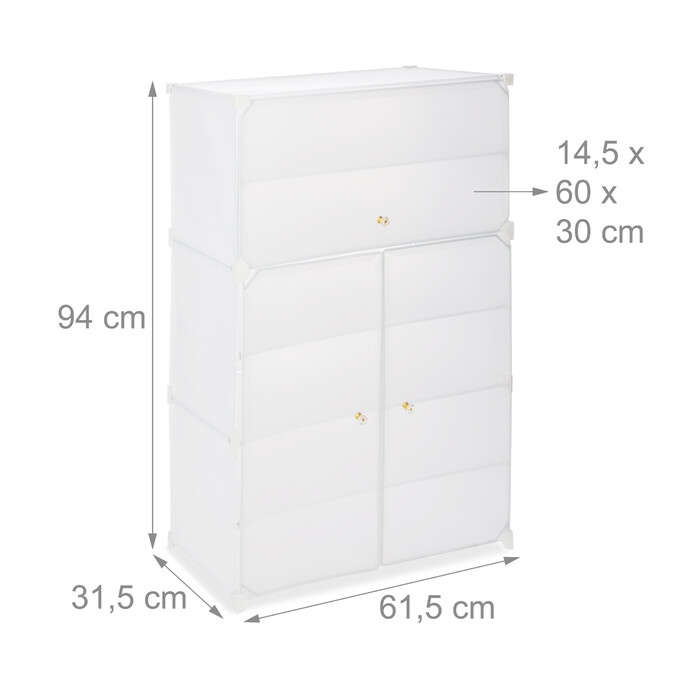 Relaxdays Shoe Cabinet Plastic