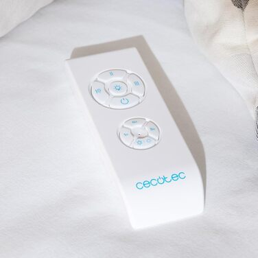 Стеляний вентилятор Cecotec EnergySilence Aero 495 з підсвічуванням, 55W, 42 дюйми, 5 лопатей, LED, пульт, таймер, 3 швидкості (золотий білий)