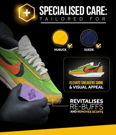 Crep Protect Box-Pack – Premium Sneaker Cleaning Kit with 6 x Sneaker Cleaning Wipes, 2 x Eraser Putty, Eraser, Cleaning Solution, Microfiber Cloth, and Brush 100 ml