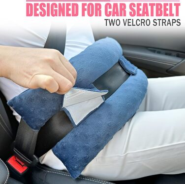 Hysterectomy Seat Belt Pillow, Hysterectomy Recovery, a Must-Have After Surgery, Belly Pillow with Ice/Heat Pack for Tummy Tuck, C-Section Recovery, Gifts, Minky Dot Denim Blue