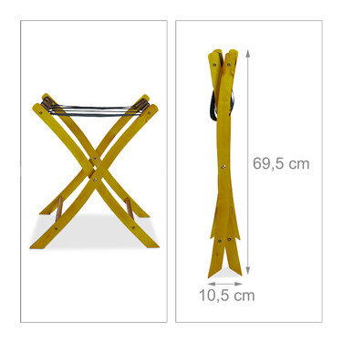 Relaxdays Folding Suit Stand - Wood