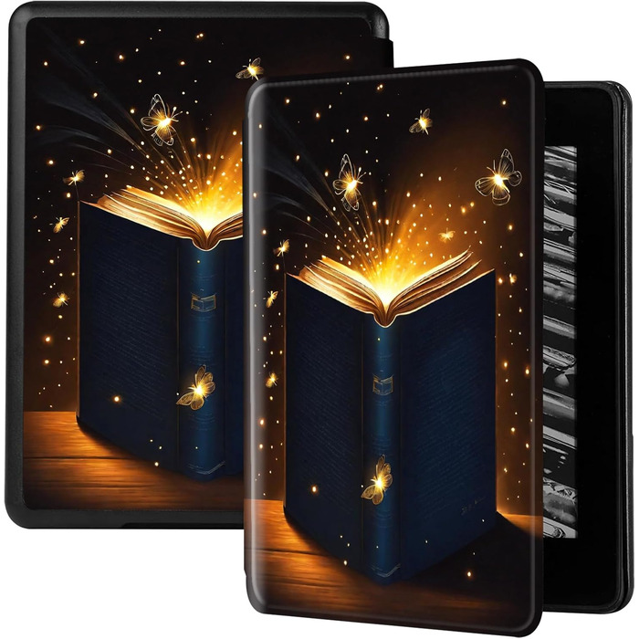 Чохол для Kindle Paperwhite 12-го покоління (2024) Flip з силікону, чохол Kindle Colorsoft з автопробудженням/сном, PU/TPU чохол-книжка, підходить для хлопчиків та дівчаток, з малюнком, Signature Edition, 7' (Color 6)