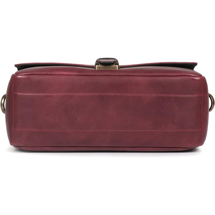 Чохол для камери MegaGear Torres: шкіряна сумка-месенджер для бездзеркальних, плівкових та DSLR камер, оливковий (бордовий)