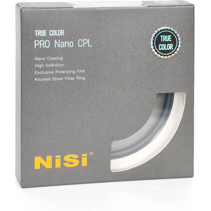 NiSi True Color CPL фільтр поляризаційний 86mm - поляризаційний фільтр для об'єктива камери з багатошаровим нанопокриттям