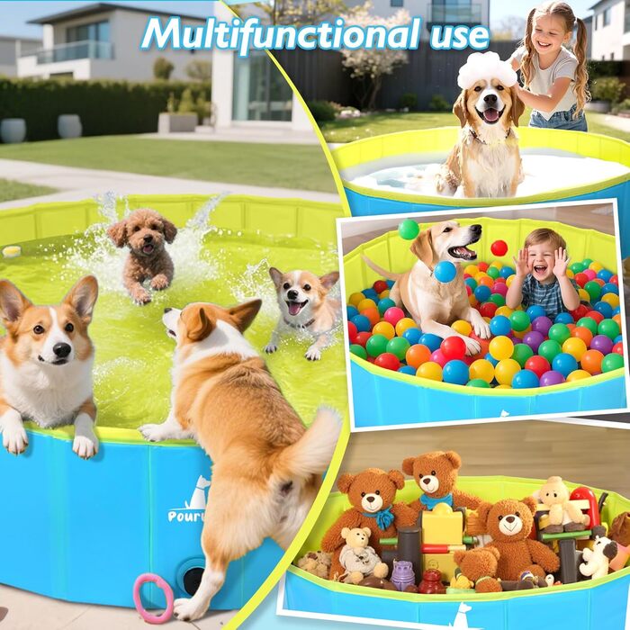 Дитячий басейн для собак та котів, XL (120x30 см), PVC, з неслизьким покриттям