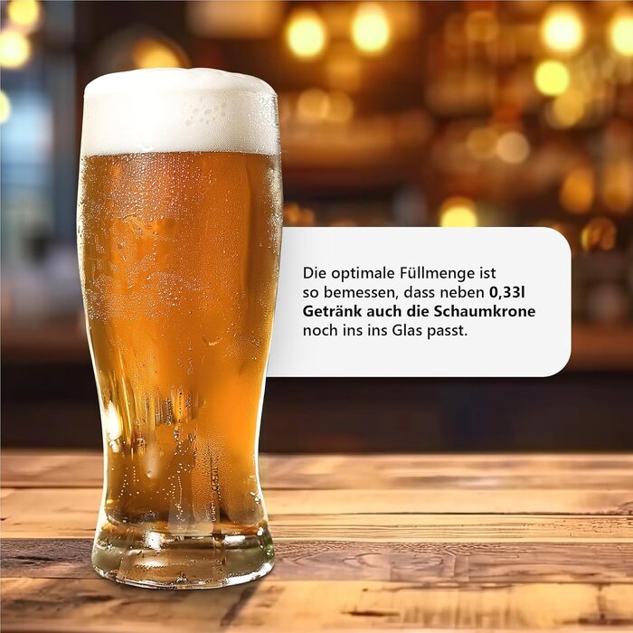 Набір пивних келихів 12er-Box Biergläser (скло, вироблено в ЄС, зручна форма) для пива, придатні для мийки в посудомийній машині