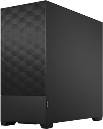 Корпус для ПК Fractal Design Pop Black з темним склом, сітчаста передня панель Honeycomb Mesh, три вентилятори Aspect 12, Mid Tower для ігор, ATX, чорний
