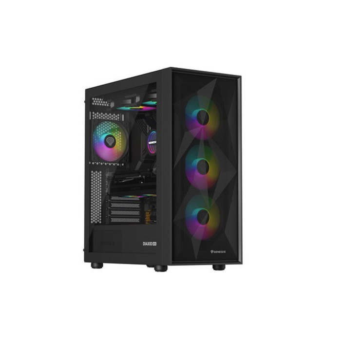 Корпус для комп'ютера Genesis Diaxid 605 ARGB Midi Tower ATX, вікно, чорний