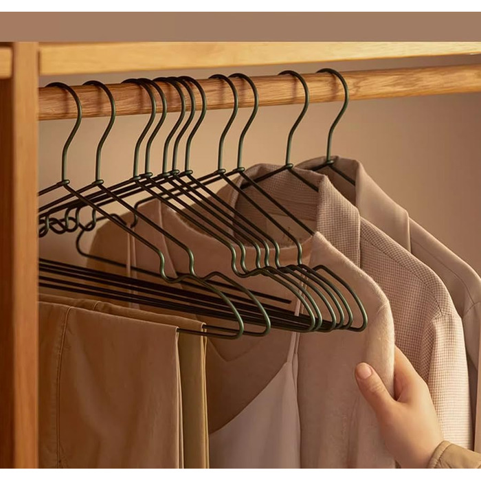 20-Piece Set of High-End Titanium Gray Aluminum Hangers, 41cm Ultra-Smooth Hangers, Durable Metal Hangers, Aluminum Alloy Hangers, Clothes Rack