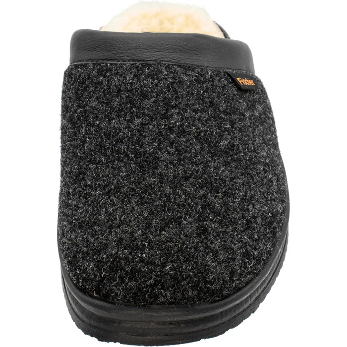 Чоловічі домашні тапочки Fischer з теплою підкладкою, повсть, 204609, 43 EU, чорний, антрацит, 205