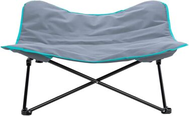 Килимок для собак TRIXIE Camping - Oxford Polyester, металевий каркас, знімна наволочка, складаний, з сумкою для транспортування, 69 x 20 x 69 см, сірий/чорний, 35 кг
