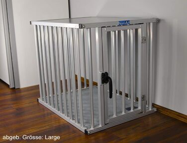 Callieway® ALU DOGBOX - Алюмінієва переноска для собак (XL) 95 x 66 x 70 см