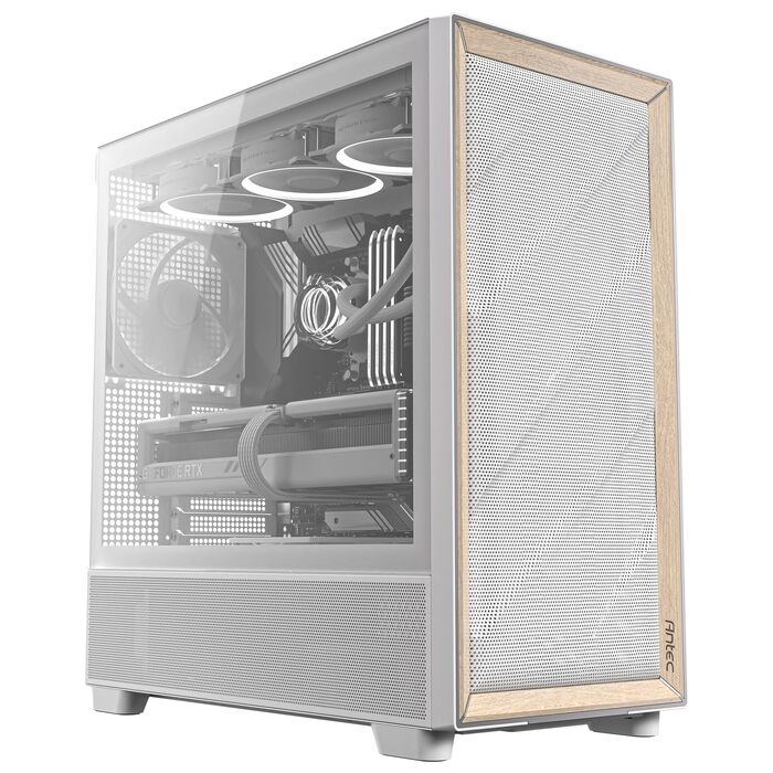 Корпус для ПК Antec Flux Midi Tower, чорний/білий, Gaming Case