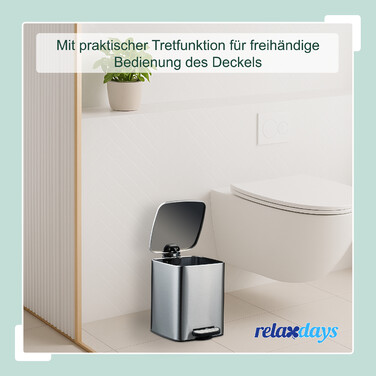 Relaxdays Square Cosmetic Container 6 Liter