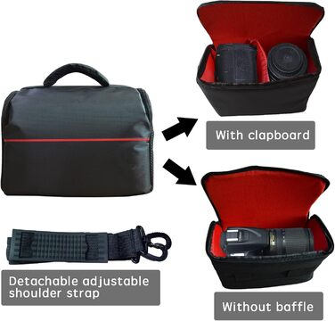 Чохол для камери чорний 26 x 19 x 14 см - універсальний, для DSLR/System Camera, сумка на плече