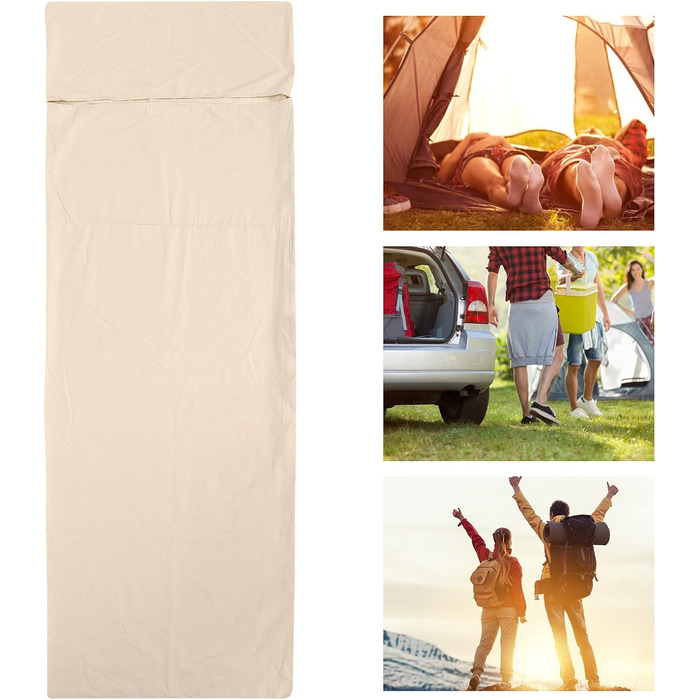 Sleeping Bag Liner, Sleeping Bag & Sheet for Backpacking Camping Travel Sheet Cotton Lightweight Outdoor Sleeping Bag Liner (L) Sporting Goods Chess, Leisure Sport Sporting Goods Chess, Leisure Sport