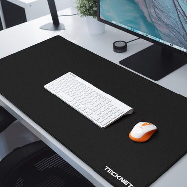 TECKNET XXL килимок для миші Speed Gaming, 900x400 мм, чорний, для геймерів, вологостійкий, з покращеною поверхнею для точності та швидкості, з неслизькою гумовою основою