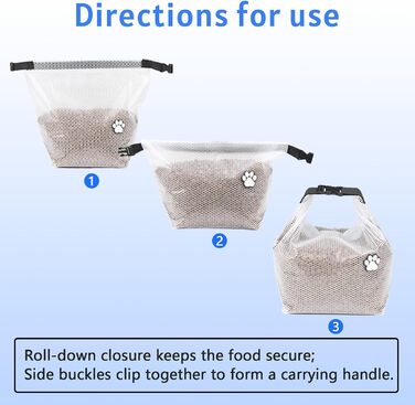 Набір для переноски корму для собак, 2 шт., водонепроникний, до 10 кг. Ідеально для подорожей, кемпінгу та перетримки собак