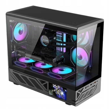 Ігровий корпус для ПК H6, підтримка M-ATX та ATX, загартоване скло, 3x aRGB вентилятори